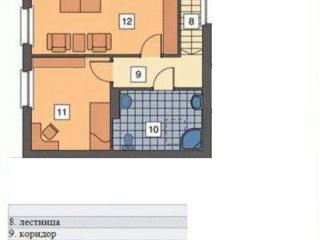 Пример планировки дома 9м х 9м с пристроенным гаражом