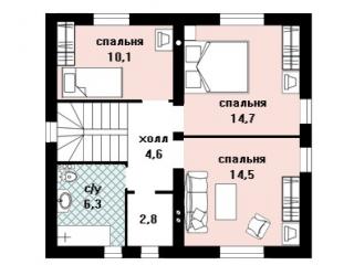 Простой дом 9 х 8 с полноценным 2 этажом, выбранный из каталога проектов